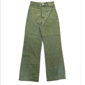 High waist, wide leg denim by ROLLA’s, Fern color size 29/US 8.